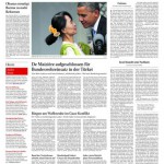 Titelseite "Frankfurter Allgemeine Zeitung" vom 20. November 2012