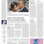 Titelseite "Die Welt" vom 20. November 2012