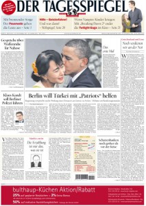 Titelseite "Der Tagesspiegel" vom 20. November 2012
