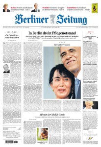 Titelseite "Berliner Zeitung" vom 20. November 2012