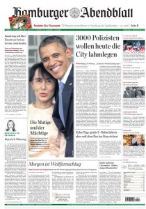Titelseite "Hamburger Abendblatt" vom 20. November 2012