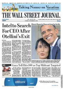 Titelseite "The Wall Street Journal" vom 20. November 2012
