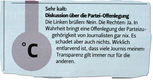 Ausriss "Schweizer Journalist"