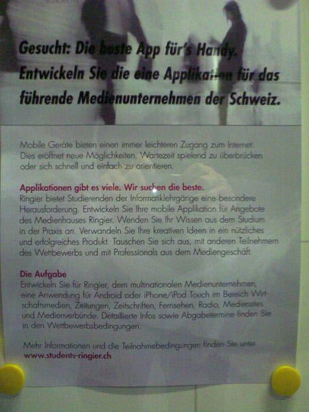 Anzeige von Ringier Anzeige von Ringier