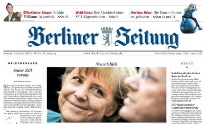 Titelseite Berliner Zeitung Titelseite Berliner Zeitung