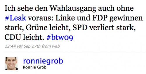 Screenshot Twitter ronniegrob