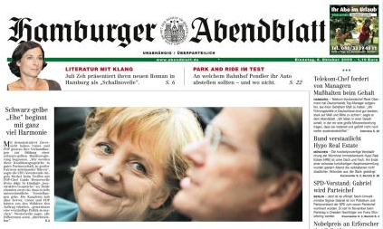 Titelseite Hamburger Abendblatt Titelseite Hamburger Abendblatt